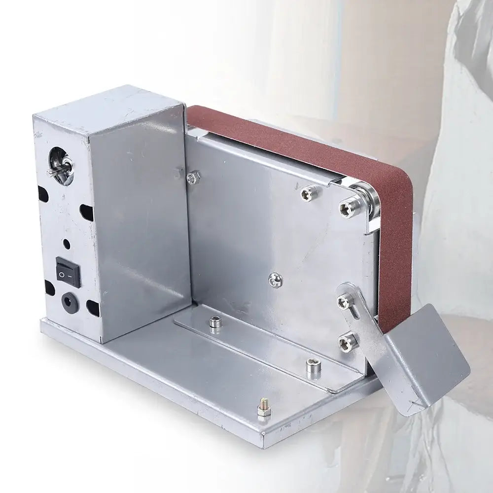 Ponceuse à bande 30 × 533 mm – table inclinable 7 vitesses - Argenté / Allemagne - ponceuse bande table inclinable