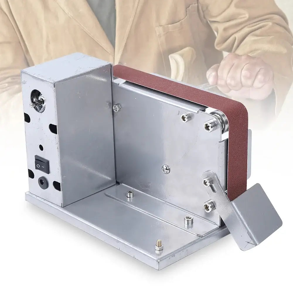Ponceuse à bande 30 × 533 mm – table inclinable 7 vitesses - Argenté / Allemagne - ponceuse bande table inclinable
