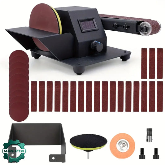 Ponceuse à bande et disque 350 W – kit 20 abrasifs - Allemagne - ponceuse bande disque compacte