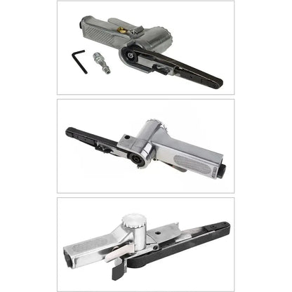 Ponceuse à bande pneumatique – 10 bandes abrasives - Depuis la Pologne - ponceuse bande pneumatique