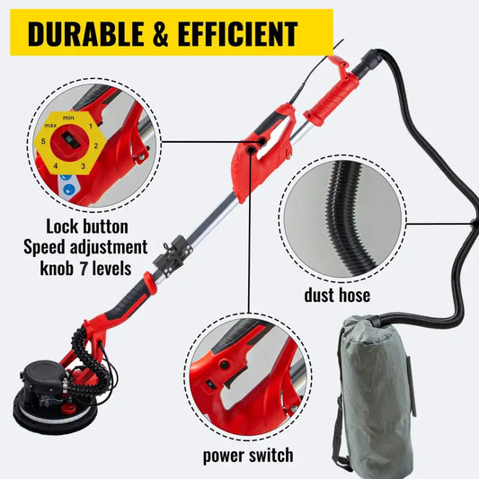 Ponceuse Pour Cloisons Sèches 850 W Vitesse Variable 800-1750 trmin