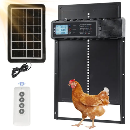 Porte automatique de poulailler solaire – minuterie et télécommande - Noir / France - Porte automatique de poulailler