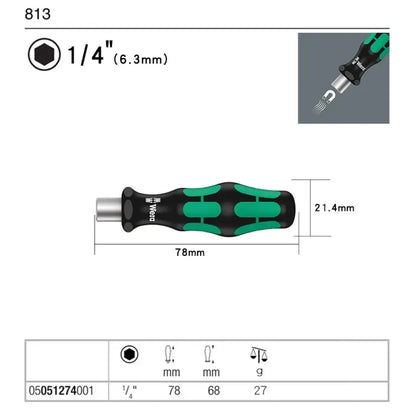 Porte-embout 1/4 pouce – modèles 813 et 816, cliquet ou ESD – 813 – 05051274001