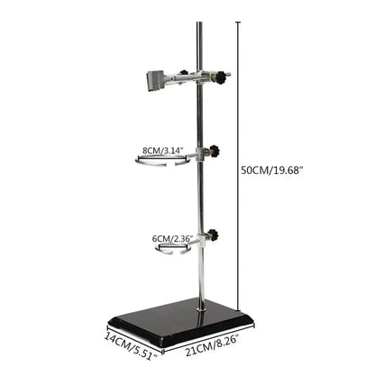 Potence de laboratoire avec pince – tige 50 cm – variante Noir