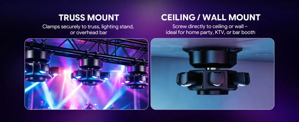 Projecteur LED mobile 6 bras 150 W RGBW – DMX - projecteur LED mobile 6 bras DMX