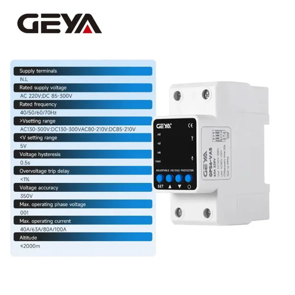 Protecteur surtension et sous-tension 63 A 220 V – rail DIN - Protecteur de tension sur rail DIN