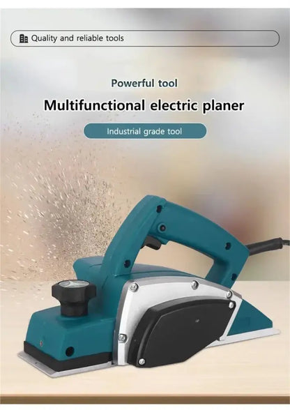 Raboteuse électrique bois 800 W – profondeur réglable 1 à 2 mm - Prise européenne / Pologne - Raboteuse électrique