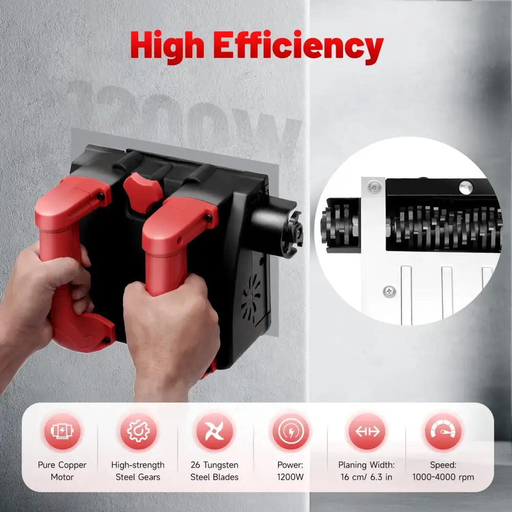 Raboteuse murale électrique 1 200 W, largeur 160 mm - Raboteuse murale électrique