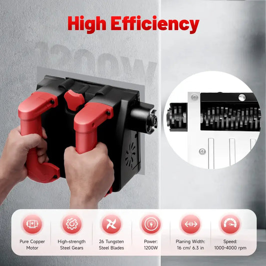 Raboteuse murale électrique 1 200 W — largeur 160 mm