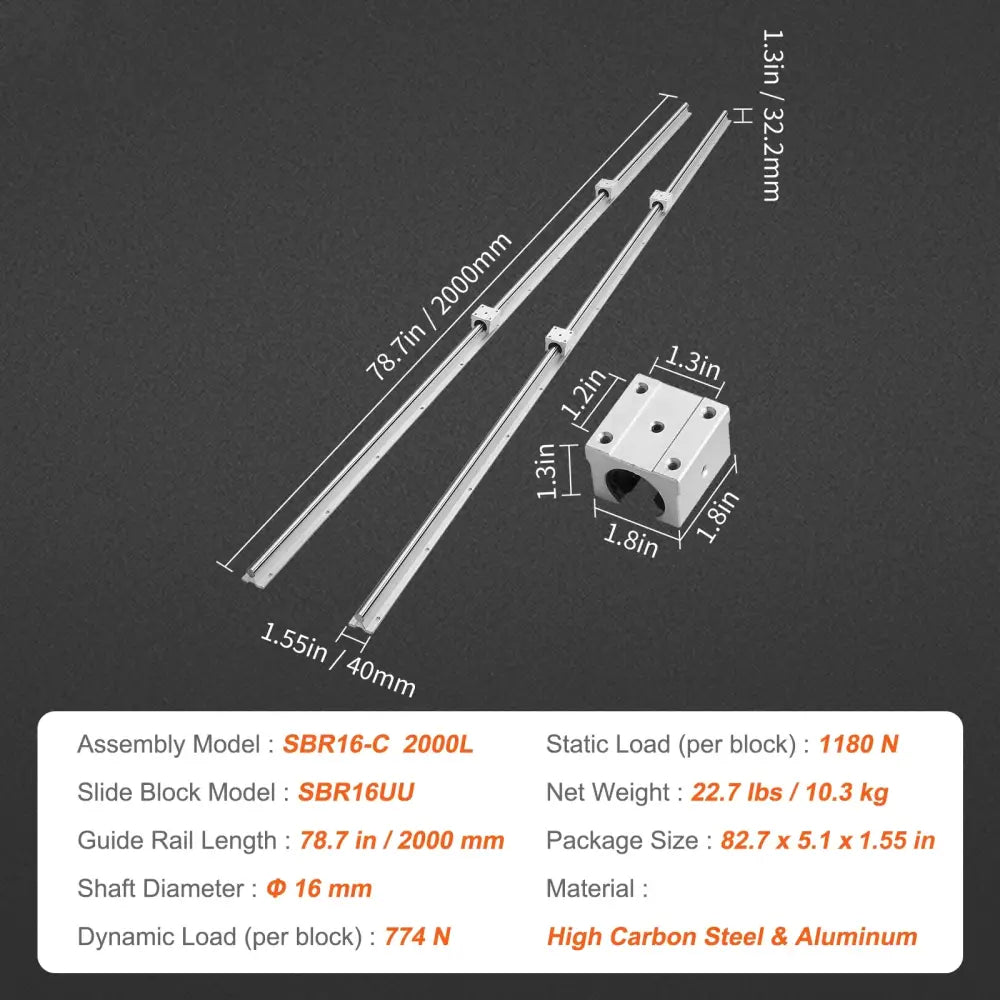 Rails De Guidage Linéaires SBR SBR12 SBR16 SBR20 SBR25 800 À 2200mm