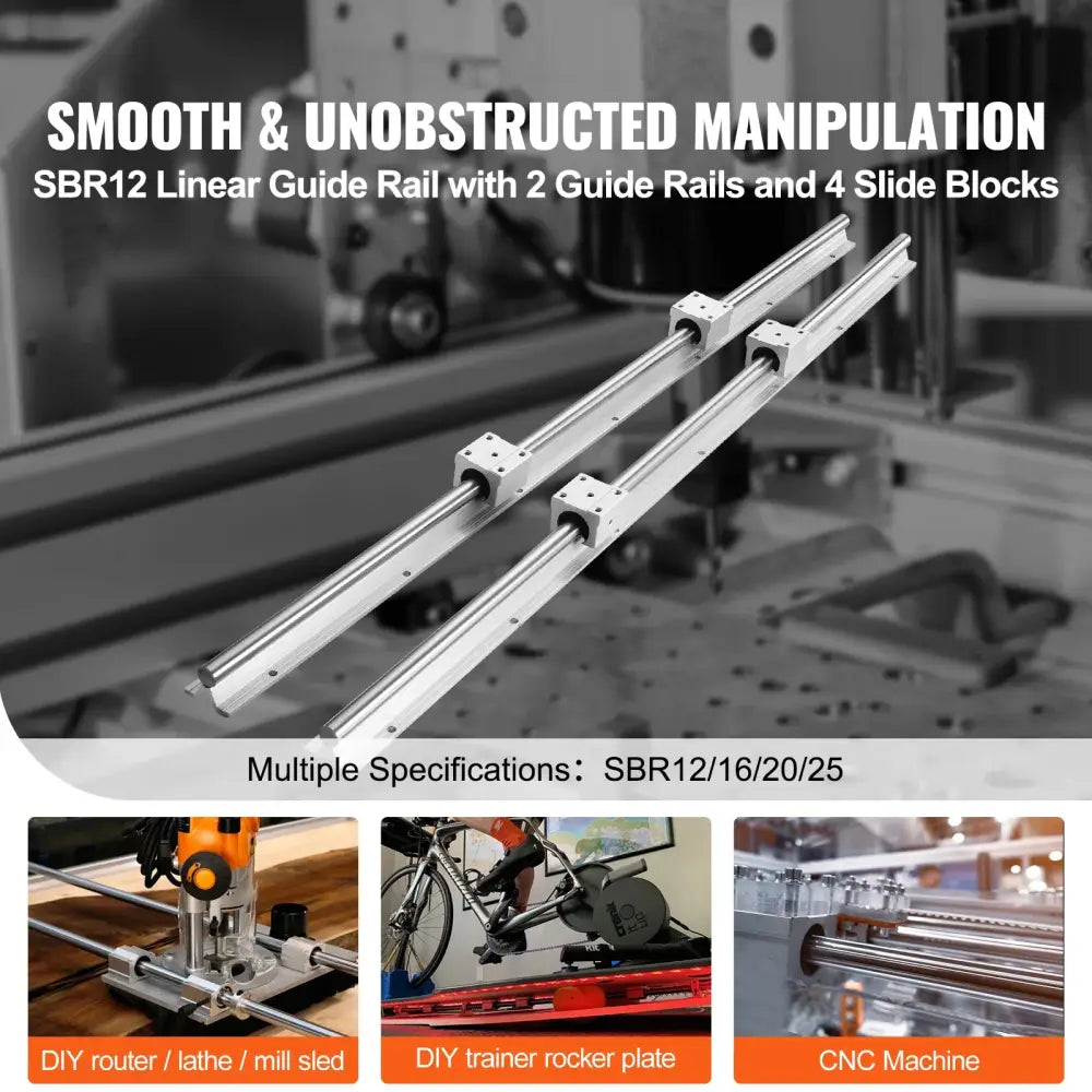 Rails De Guidage Linéaires SBR SBR12 SBR16 SBR20 SBR25 800 À 2200mm