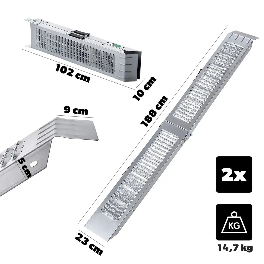 Rampe de chargement pliable 188 cm – 400 kg - rampe chargement pliable 188 cm