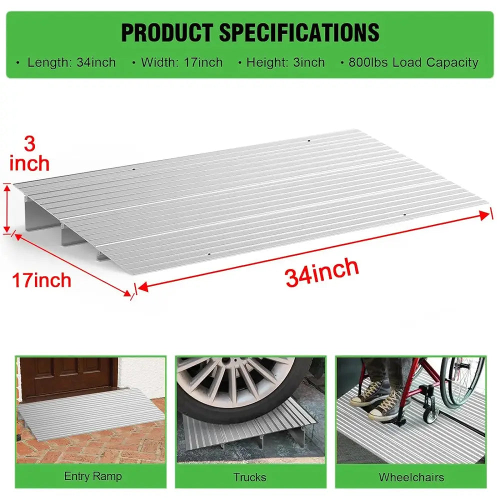 Rampe de seuil aluminium – hauteurs de 3 à 6 pouces - 3 pouces – environ 7,6 cm / Pologne - rampe seuil aluminium