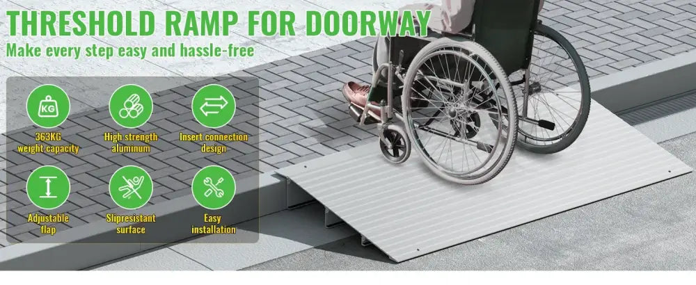 Rampe de seuil aluminium – hauteurs de 3 à 6 pouces - rampe seuil aluminium fauteuil roulant