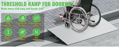 Rampe de seuil aluminium – hauteurs de 3 à 6 pouces - rampe seuil aluminium fauteuil roulant
