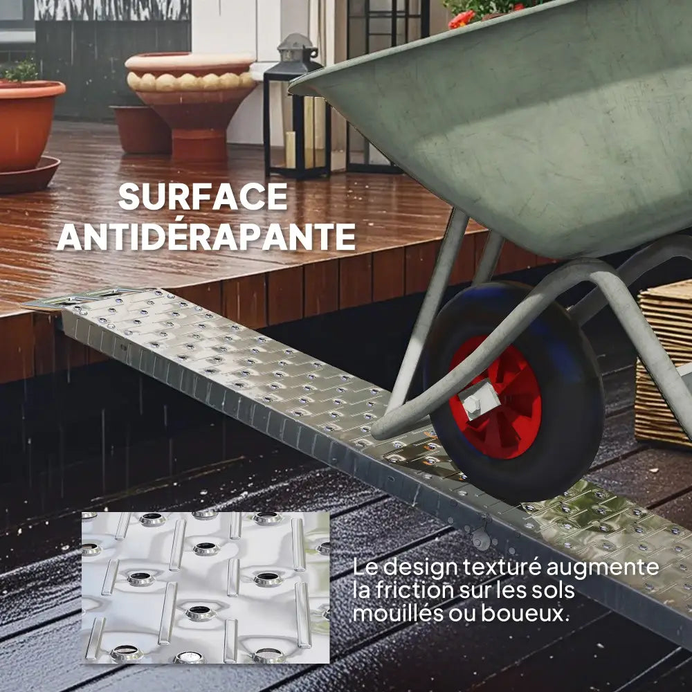 Rampe moto pliable 190 cm – acier galvanisé 230 kg - France - rampe moto pliable 190 cm