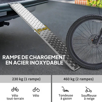 Rampe moto pliable 190 cm – acier galvanisé 230 kg - France - rampe moto pliable 190 cm