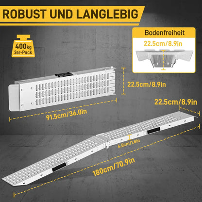 Rampes de chargement pliables pour moto – lot de 2 - Pologne - rampes chargement moto pliables