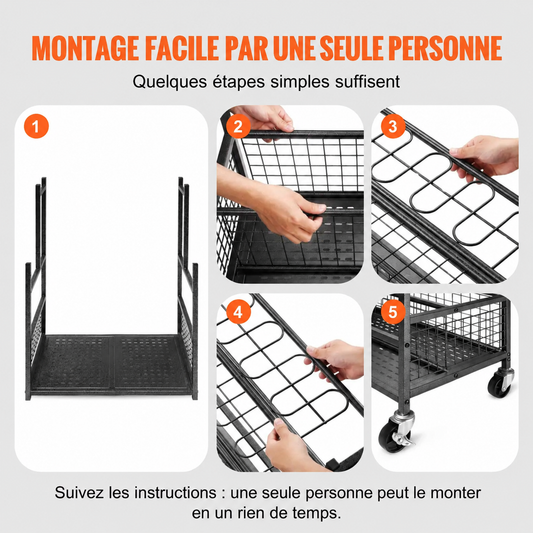 Rangement mobile de jardin – montage