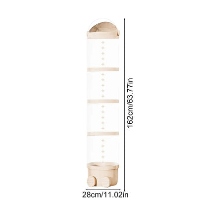 Rangement peluches transparent en forme de tube - Pologne / Beige - rangement peluches transparent