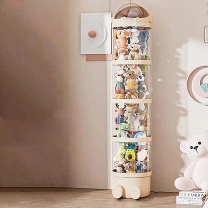 Rangement peluches transparent en forme de tube - Pologne / Beige - rangement peluches transparent