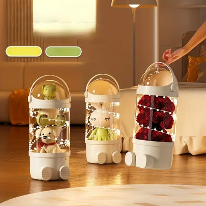 Rangement peluches transparent en forme de tube - Pologne / Beige - rangement peluches transparent