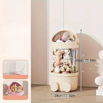Rangement peluches transparent en forme de tube - Pologne / Beige - rangement peluches transparent