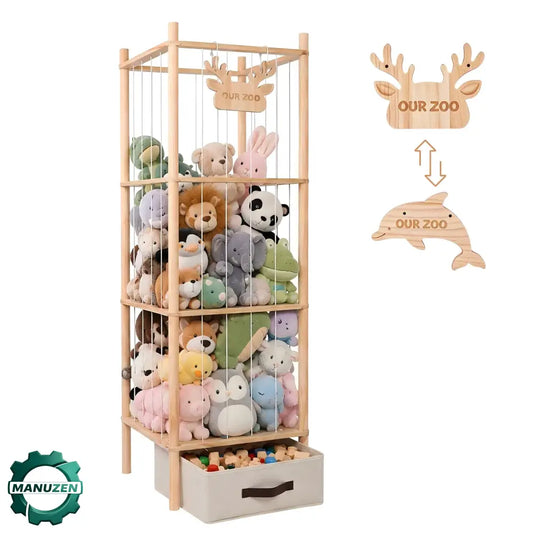 Rangement vertical pour peluches en bois blanc - Blanc / Allemagne - rangement peluches vertical
