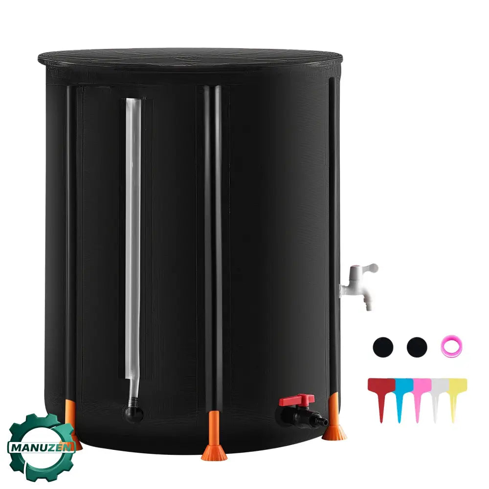 Récupérateur d’eau de pluie pliable 380 L – robinet et trop-plein