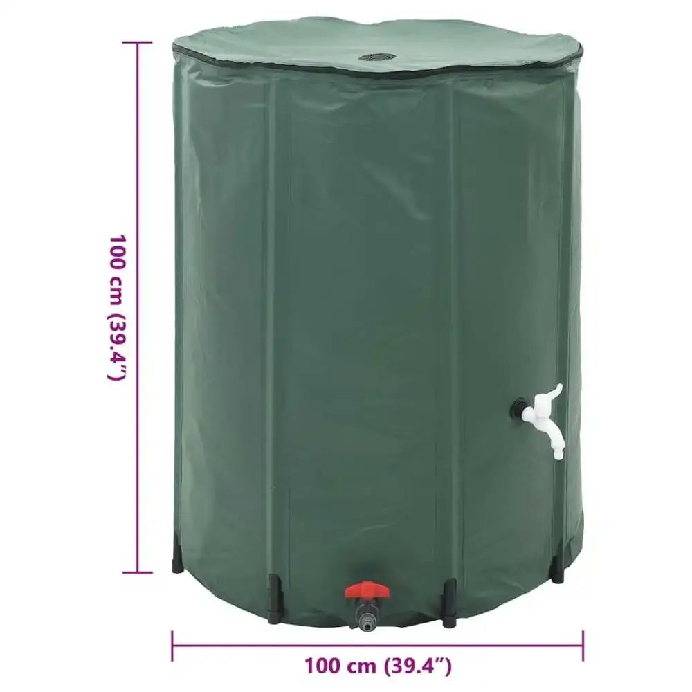 Récupérateur d’eau de pluie pliable 750 L – filtre et robinet