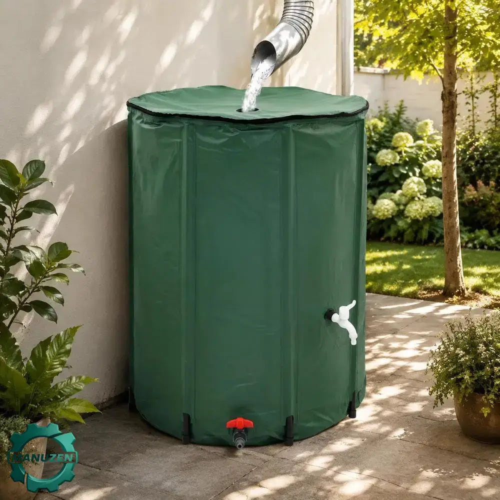 Récupérateur d’eau de pluie pliable 750 L – filtre et robinet Vert France