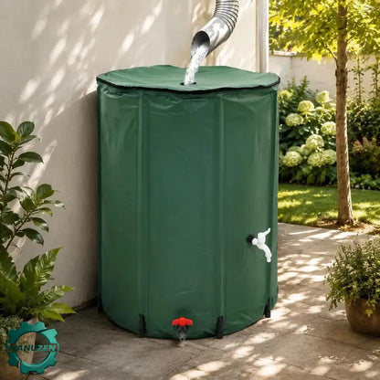 Récupérateur d’eau de pluie pliable 750 L – filtre et robinet Vert France
