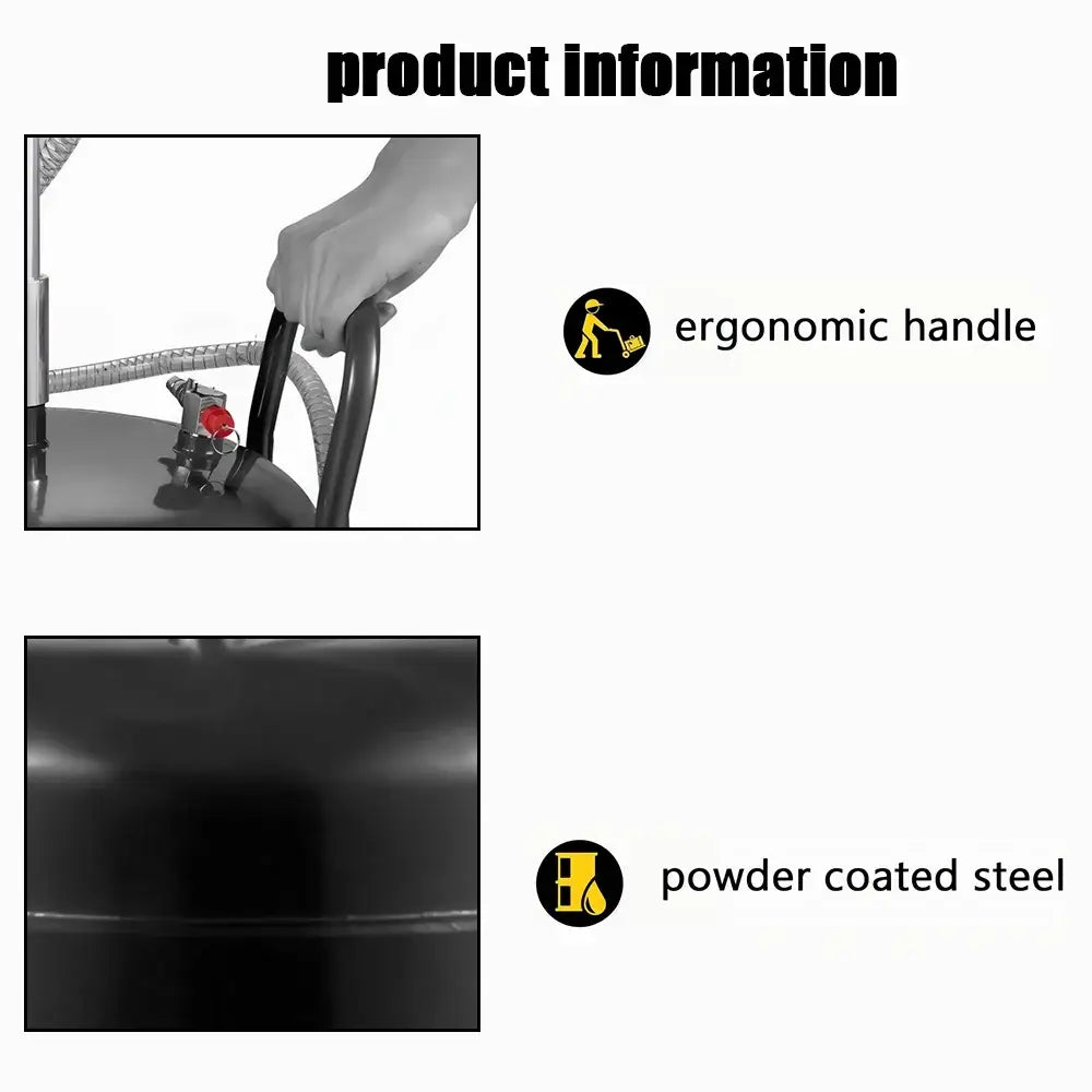 Récupérateur d’huile usagée pneumatique 80 L - Noir / Allemagne - Vidange et entretien automobile
