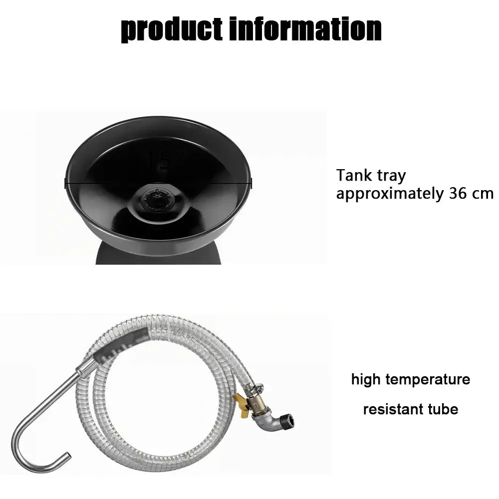 Récupérateur d’huile usagée pneumatique 80 L - Noir / Allemagne - Vidange et entretien automobile