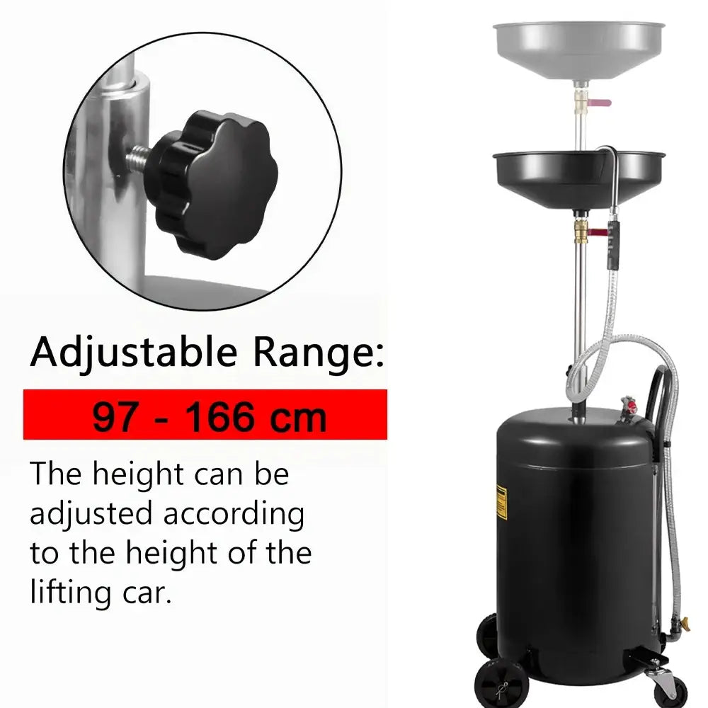 Récupérateur d’huile usagée pneumatique 80 L - Noir / Allemagne - Vidange et entretien automobile