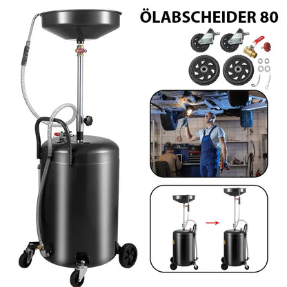 Récupérateur d’huile usagée pneumatique 80 L - Noir / Allemagne - Vidange et entretien automobile