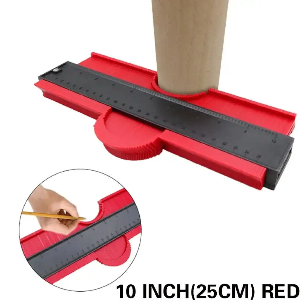 Règle De Découpe Multifonction Copieur De Lignes Pour Bois Et Carreaux - 10 Inch Red / France