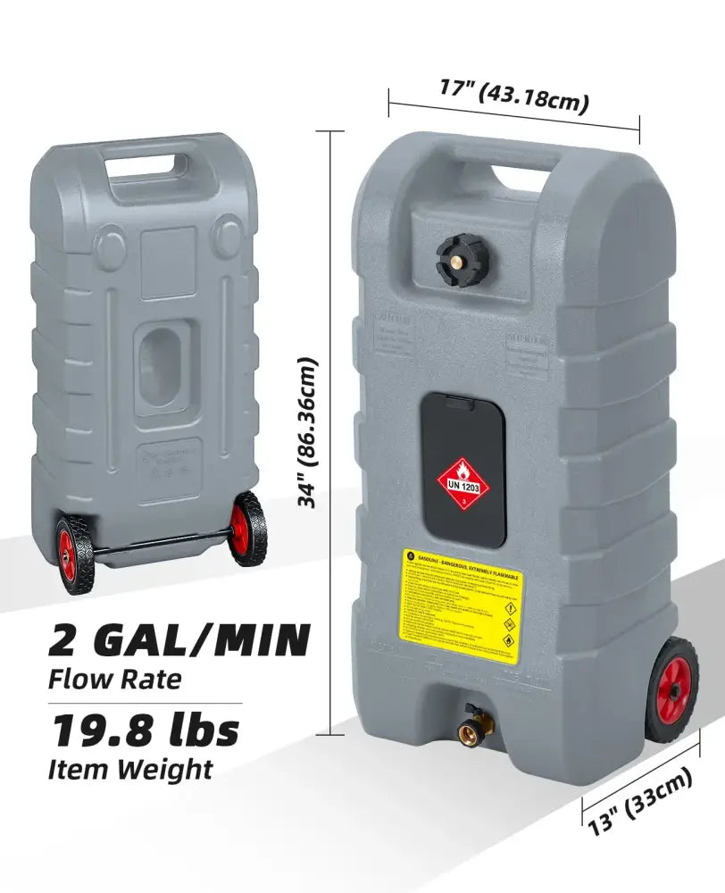 Réservoir carburant sur roues 15 gal – pompe manuelle - réservoir carburant sur roues pompe manuelle
