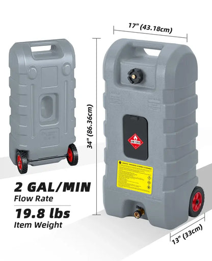 Réservoir carburant sur roues 15 gal – pompe manuelle - réservoir carburant sur roues pompe manuelle