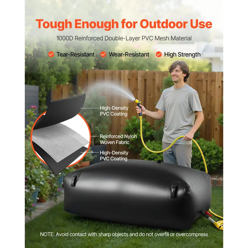 Réservoir d’eau souple pliable 113 à 1 000 L – PVC 1000D