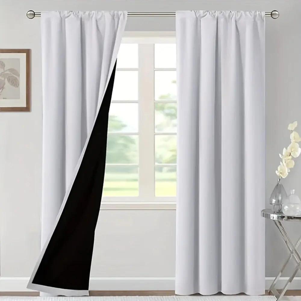 Rideau occultant thermique 70–90 % – polyester 1 ou 2 panneaux - Rideaux occultants thermiques