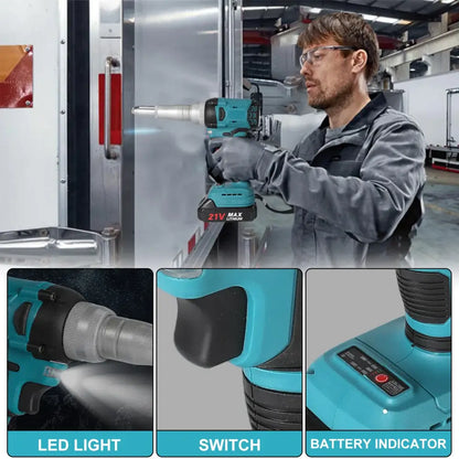 Riveteuse sans fil brushless – rivets 2,4 à 4 mm - Bleu / Espagne - riveteuse sans fil brushless