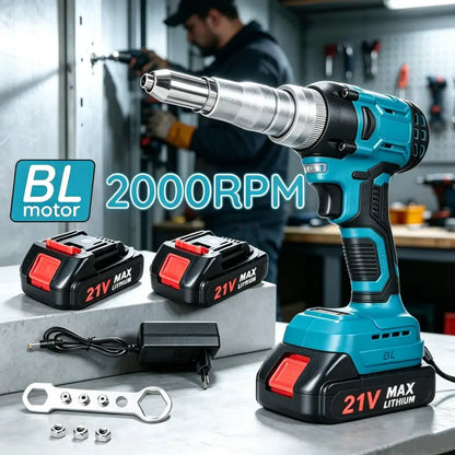 Riveteuse sans fil brushless – rivets 2,4 à 4 mm - Bleu / Espagne - riveteuse sans fil brushless