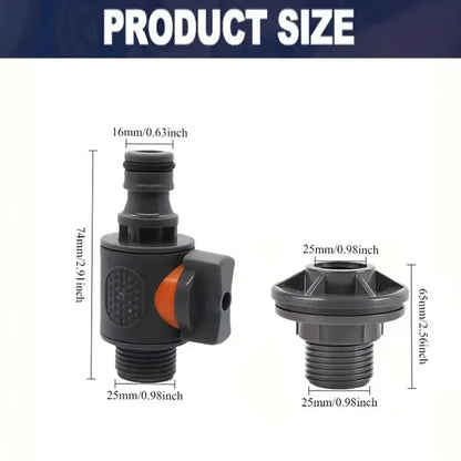 Robinet adaptateur pour cuve IBC et récupérateur d’eau