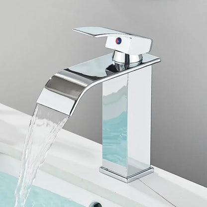Robinet cascade lavabo — bas ou haut, 3 finitions Bas – Chrome Allemagne