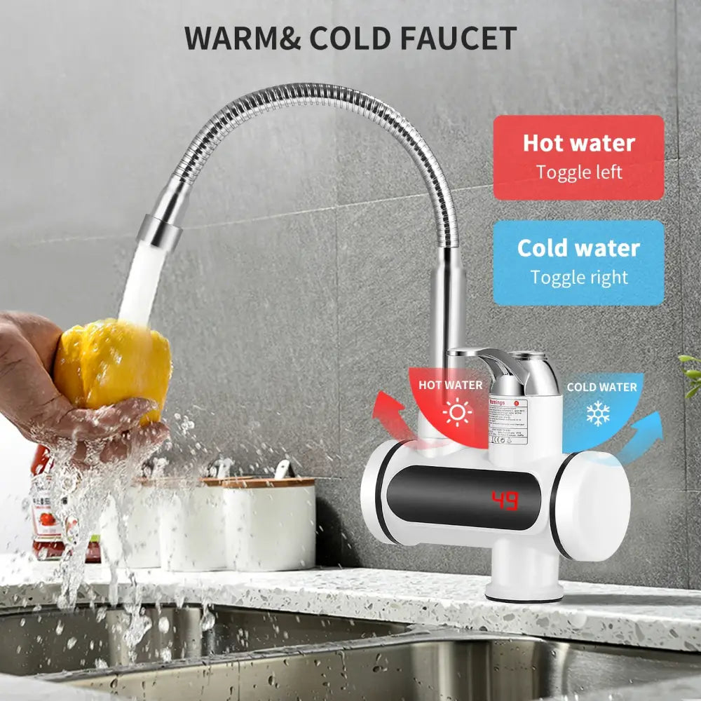 Robinet chauffe-eau instantané 220 V avec affichage LED