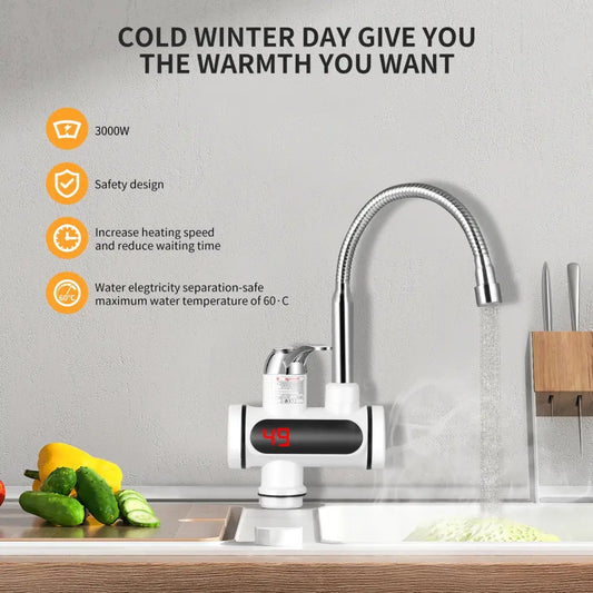 Robinet chauffe-eau instantané 220 V avec affichage LED