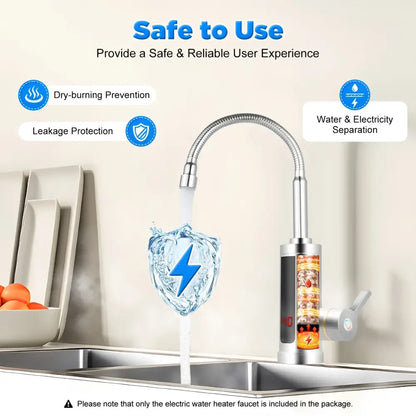 Robinet chauffe-eau instantané 3000 W 220 V — écran LED