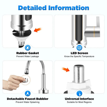 Robinet chauffe-eau instantané 3000 W 220 V — écran LED
