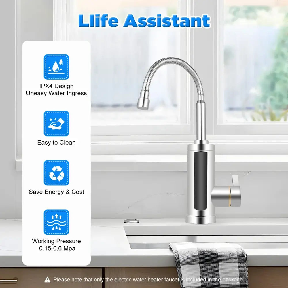 Robinet chauffe-eau instantané 3000 W 220 V — écran LED